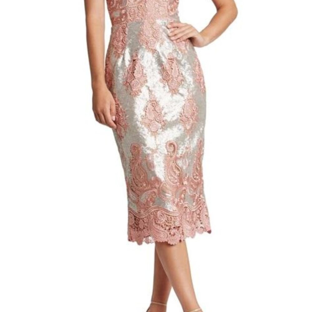 Dress the Population Angela Sequin & Lace Dress XS Homecoming Formal Holiday - Picture 12 of 15